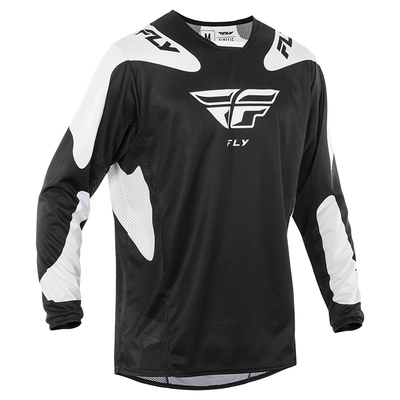 Fly Racing 2025 Kinetic Sym MX Jersey - Black/White