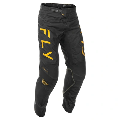 Fly Racing 2025 Kinetic Center MX Pants - Black/Gold