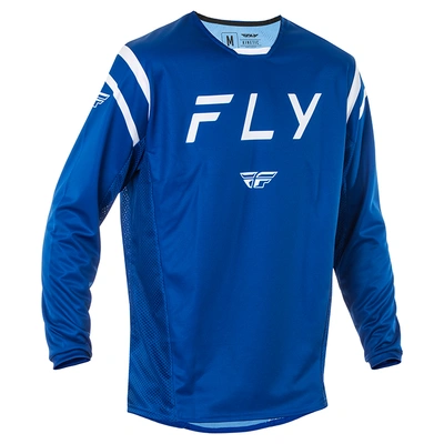 Fly Racing 2025 Kinetic Center MX Jersey - Navy/White