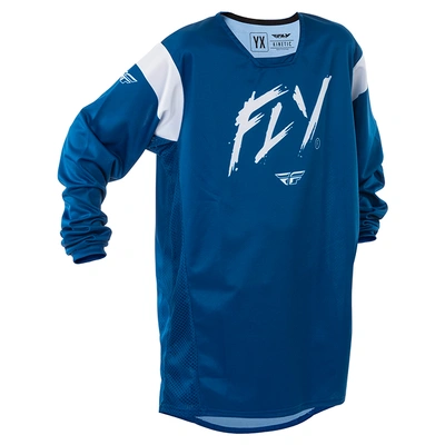 Fly Racing 2025 Youth Kinetic Stoke MX Jersey - Navy/White