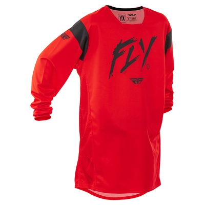 Fly Racing 2025 Youth Kinetic Stoke MX Jersey - Red/Black