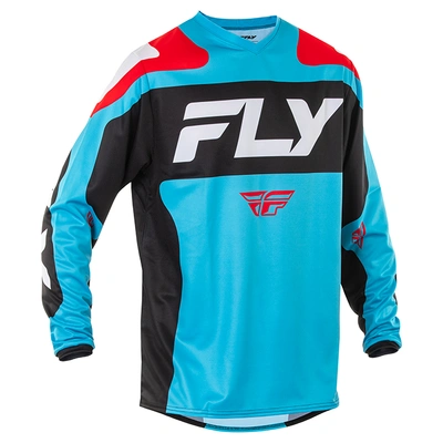 Fly Racing 2025 F-16 MX Jersey - Cyan/Black/White