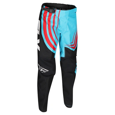 Fly Racing 2025 Youth F-16 MX Pants - Cyan/Black/Red