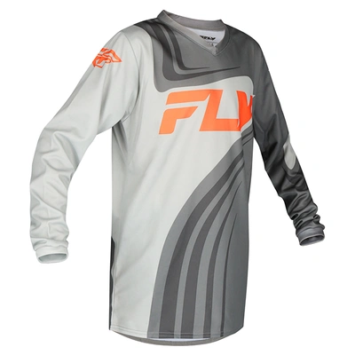 Fly Racing 2025 Youth F-16 MX Jersey - Grey/Orange