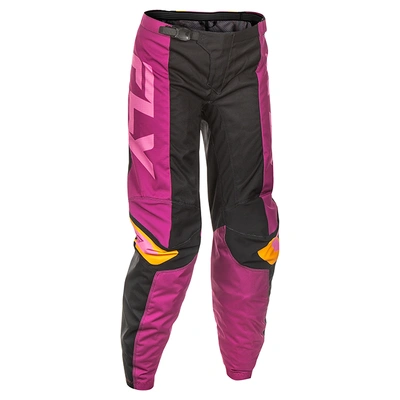 Fly Racing 2025 Ladies F-16 MX Pants - Black/Mauve/Yellow