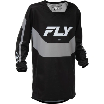 Fly Racing 2026 Kinetic MX Jersey - Black/Grey