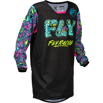 Fly Racing 2026 Youth Kinetic Mutant MX Jersey - Black/Multi