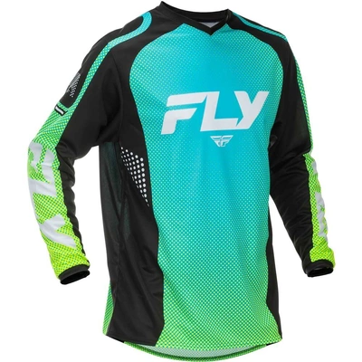 Fly Racing 2026 F-16 MX Jersey - Aqua/Black/White