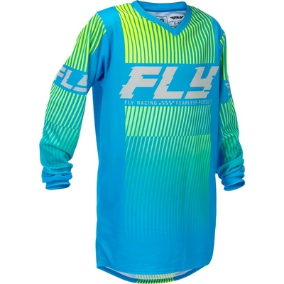 Fly Racing 2026 Youth F-16 MX Jersey - Blue/Hi-Vis