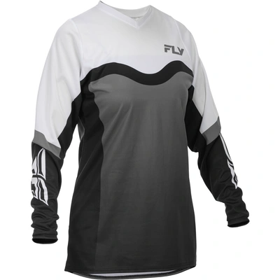 Fly Racing 2026 Womens F-16 MX Jersey - Grey/Black/White