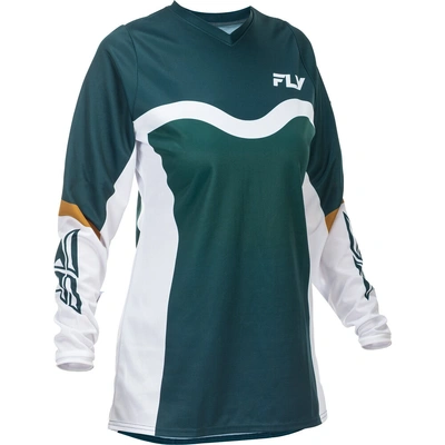 Fly Racing 2026 Womens F-16 MX Jersey - Teal/White/Gold