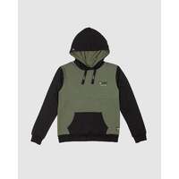 Unit Gritt Youth Fleece Hoodie - Military Green/Black