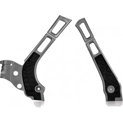 ACERBIS X-GRIP FRAME GUARDS YZ 125 250 05-23 SILVER-BLACK