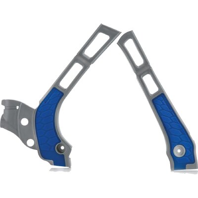 ACERBIS X-GRIP FRAME GUARDS YZ 125 250 05-24 SILVER-BLUE