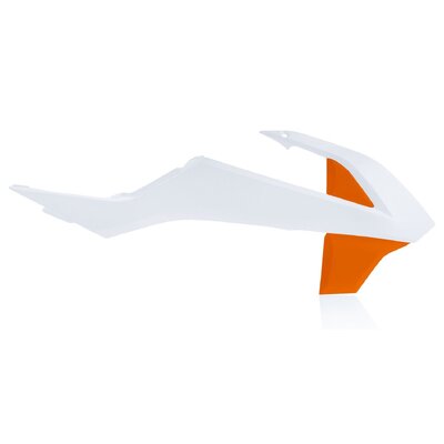 ACERBIS RADIATOR SHROUDS KTM SX65 16-23 WHITE/ORANGE