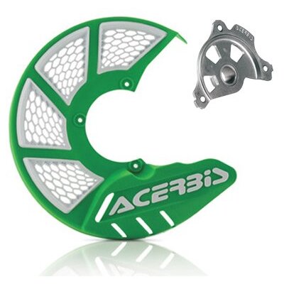 ACERBIS X-BRAKE 2.0 DISC COVER & MOUNT GREEN WHITE KAWASAKI KXF 250 21-24 450 19-24