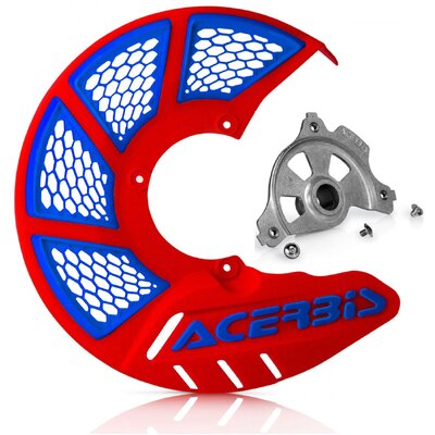 Acerbis X-Brake 2.0 Disc Cover & Mount - RED BLUE YAMAHA YZ 04-24 YZF 04-13 - Red/Blue