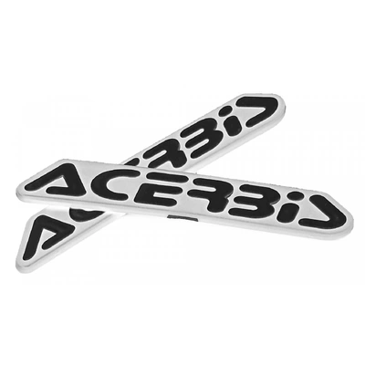 Acerbis Replacement Plastic Logo Sticker - White/Black