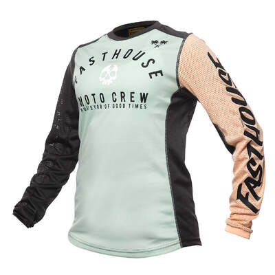 Fasthouse Womens Grindhouse Air Cooled Fortune Jersey - Mint/Peach