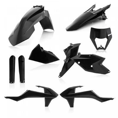 ACERBIS PLASTIC KIT KTM EXC EXCF 17-19 BLACK