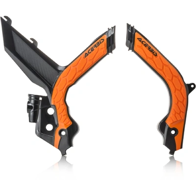 Acerbis X-Grip Frame Guards Ktm Sx Sxf 19-22 - Black/Orange