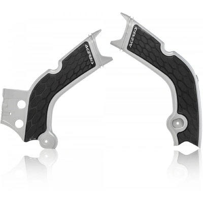 Acerbis X-Grip Frame Guards Crf 250 20-21 450 19-20 Silver - Silver/Black