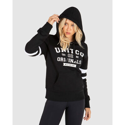 Unit Ladies College Fleece Hoodie - Black
