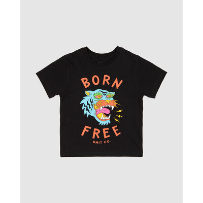Unit Kids Born Free Tee - Black