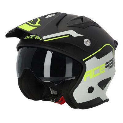 Acerbis Jet Aria 22.06 Helmet - Black/Fluro Yellow