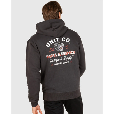 Unit Savage Fleece Hoodie - Washed Black