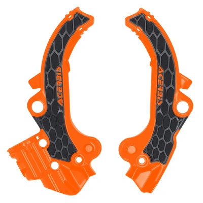 Acerbis X-Grip Frame Guards Ktm Sx 65 24-25 - Orange/Black
