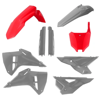 Acerbis Plastic Kit Honda Crf 250R 25-27 450R 25-26 Red/Grey Hawk