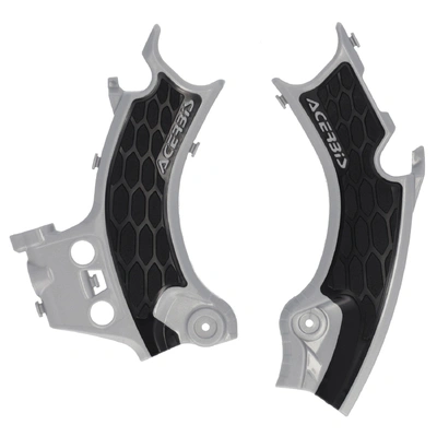 Acerbis X-Grip Frame Guards Crf 250 450 25 Silver - Silver/Black