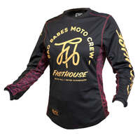 Fasthouse Grindhouse Golden Script Womens Jersey - Black - M