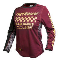 Fasthouse Grindhouse Golden Crew Womens Jersey - Maroon - S