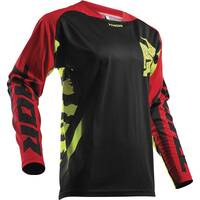 Thor Fuse Rampant Jersey - Black/Red/Lime