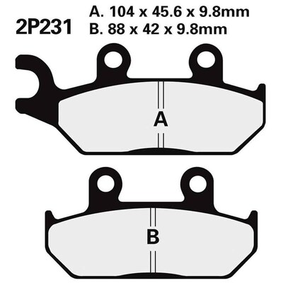 BRAKE PADS 2P-231 NS/SS