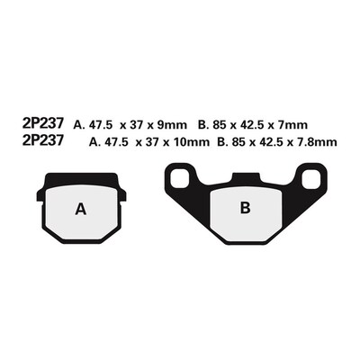 BRAKE PADS 2P-237 NS/SS