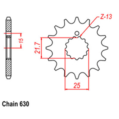 Front Sprocket - Steel  14T 630P