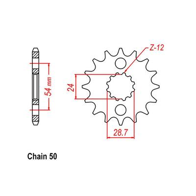 Front Sprocket - Steel  15T 530P