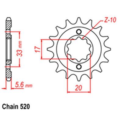 Front Sprocket Steel 14T 520