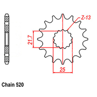 Front Sprocket - Steel 12T 520P (Not D/D)