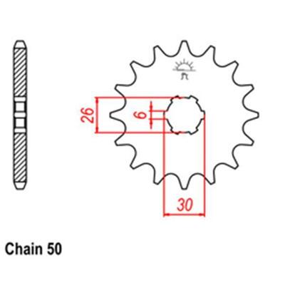 Front Sprocket Steel 17T 530