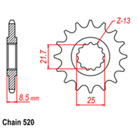 Front Sprocket - Steel 16T 520P