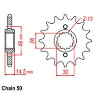 Front Sprocket - Steel 17T 530P