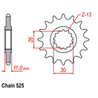 Front Sprocket - Steel 15T 525P