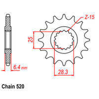 Front Sprocket - Steel 14T 520P