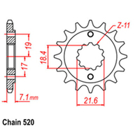 Front Sprocket - Steel 12T 520P