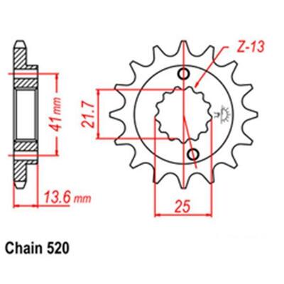 Front Sprocket Steel 13T 520