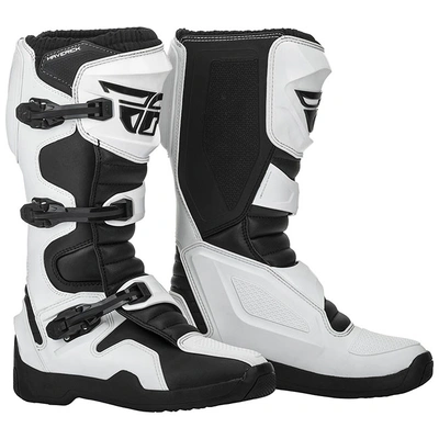 Fly Racing Maverik MX Boots - White/Black